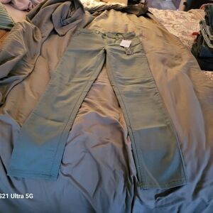 Diane Gilman Women's Straight Leg Jeans - Green